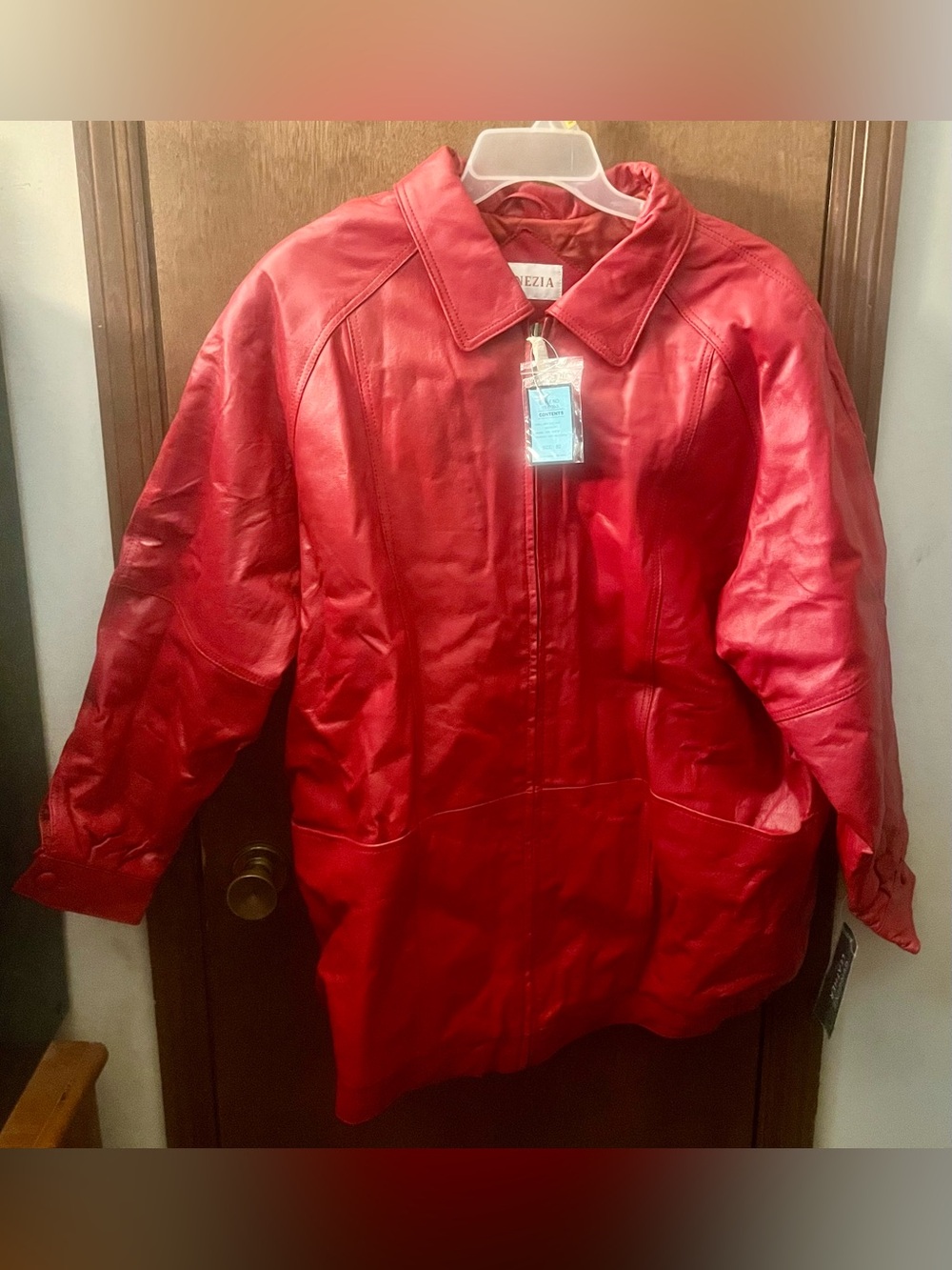 Venezia Vintage 90s Deadstock NWT Red Leather B2 2X 20/22